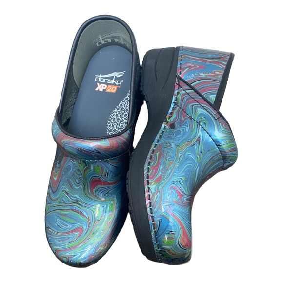 Dansko New Women's XP 2.0 Clogs Marble Swirl Patent size 38 - Picture 7 of 9